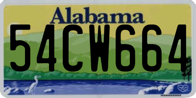AL license plate 54CW664