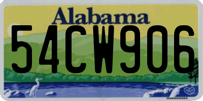 AL license plate 54CW906