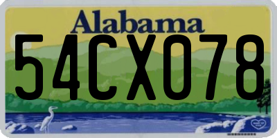 AL license plate 54CX078