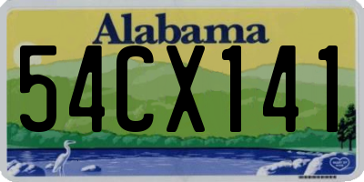 AL license plate 54CX141