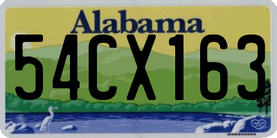 AL license plate 54CX163