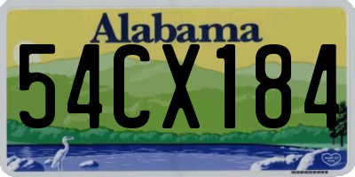 AL license plate 54CX184