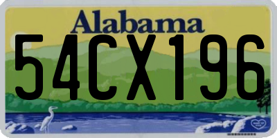 AL license plate 54CX196