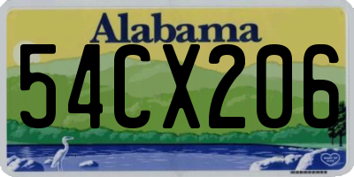 AL license plate 54CX206