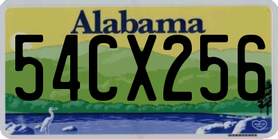 AL license plate 54CX256