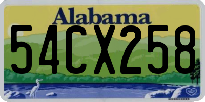 AL license plate 54CX258