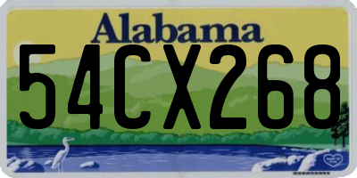 AL license plate 54CX268