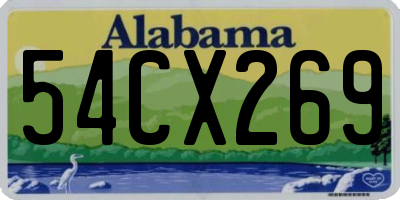 AL license plate 54CX269