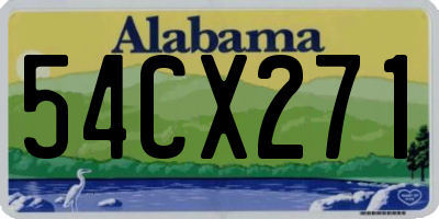 AL license plate 54CX271