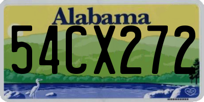 AL license plate 54CX272