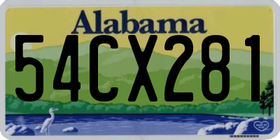 AL license plate 54CX281