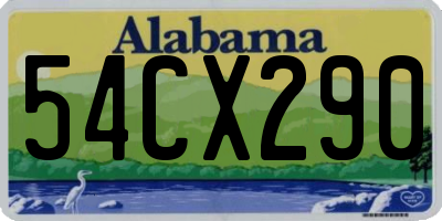 AL license plate 54CX290