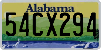 AL license plate 54CX294