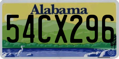 AL license plate 54CX296