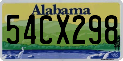AL license plate 54CX298