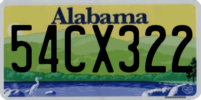 AL license plate 54CX322