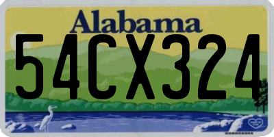 AL license plate 54CX324