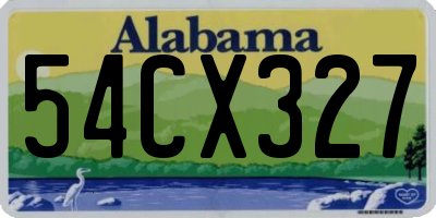 AL license plate 54CX327