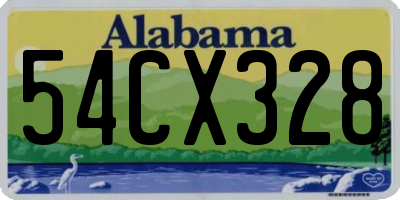 AL license plate 54CX328
