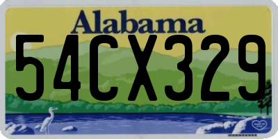 AL license plate 54CX329