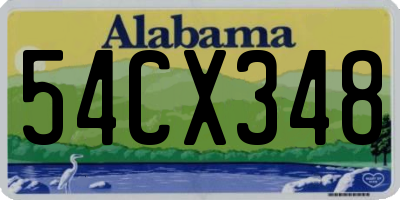 AL license plate 54CX348