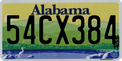 AL license plate 54CX384