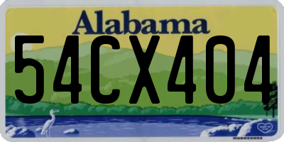 AL license plate 54CX404