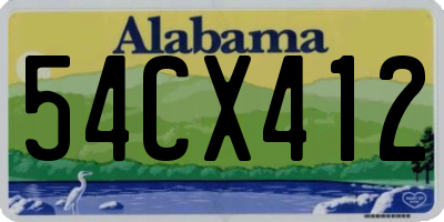 AL license plate 54CX412