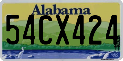 AL license plate 54CX424