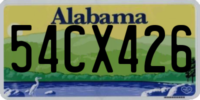 AL license plate 54CX426