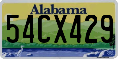 AL license plate 54CX429