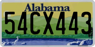 AL license plate 54CX443