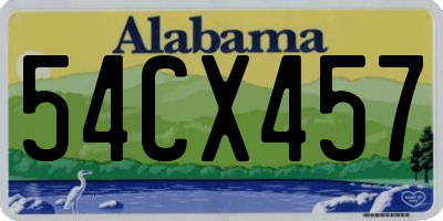 AL license plate 54CX457