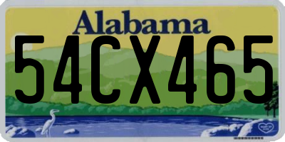AL license plate 54CX465