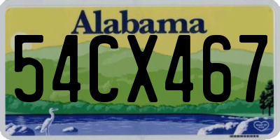 AL license plate 54CX467
