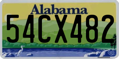AL license plate 54CX482