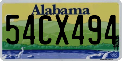 AL license plate 54CX494