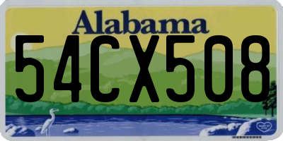 AL license plate 54CX508