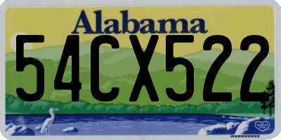 AL license plate 54CX522