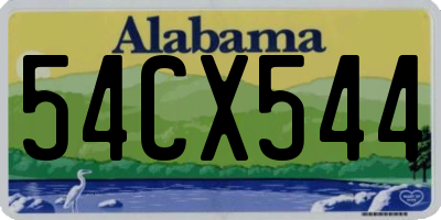 AL license plate 54CX544