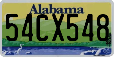 AL license plate 54CX548
