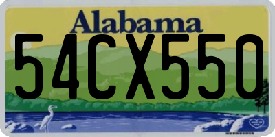 AL license plate 54CX550