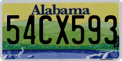 AL license plate 54CX593