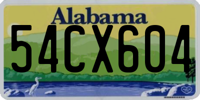 AL license plate 54CX604