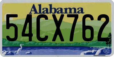 AL license plate 54CX762