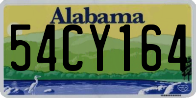 AL license plate 54CY164