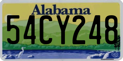 AL license plate 54CY248