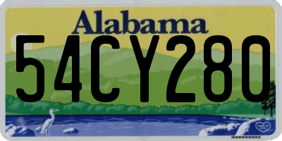 AL license plate 54CY280