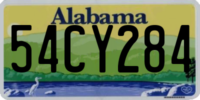 AL license plate 54CY284