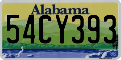AL license plate 54CY393